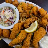 Fried Seafood Platter · Shrimp, oysters, and fried fish. Your choice of fried, blackened, or grilled.