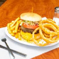 Original Burger · Most popular. 9 oz. in-house fresh ground beef cooked with grilled onions and your choice of...