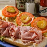 Ham Po-Boy · Served with your choice of toppings on 11