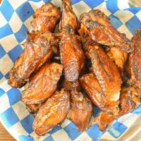 Wings (15) · Also available in boneless wings plain or honey BBQ individual wing for an additional charges.