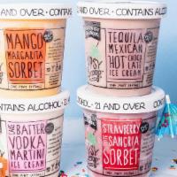 Boozy Backyard Bbq Pack · Mango Margarita Sorbet (16 oz), Tequila Hot Chocolate Ice Cream (16 oz), Cake Batter Vodka M...