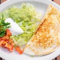 Quesadilla Verde (Vare-Day) · Our stuffed cheese quesadilla with beans and your choice of ground beef, beef tips, shredded...