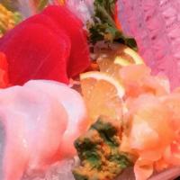 Sashimi Appetizer · Assorted fresh fish (chef's choice). This item contains raw fish. Consuming raw or undercook...