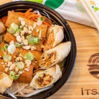 Vermicelli Noodle Bowl · Vermicelli Rice Noodles bowl filled with your choice of protein and toppings. Comes with 1 e...