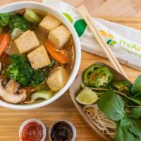 Pho Chay / Vegetable Pho · Vegetable broth with assorted vegetables, mushrooms and tofu.