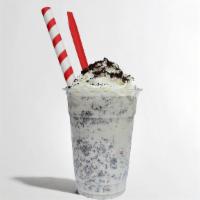 Cookies N' Cream Shake (20 Oz.)  · Hand blended cookie and vanilla ice cream will have you shakeing.