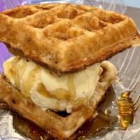The Original · Honey butter flavored waffle with vanilla ice cream and honey drizzle.