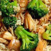 Meat With Broccoli(L)芥兰 · Broccoli, carrot, bell pepper, mushroom, and onion stir fried in a spicy garlic sauce. Serve...