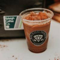 Mocha · Espresso (double-shot), cacao powder, cacao butter, maple syrup, choice of steamed house-mad...