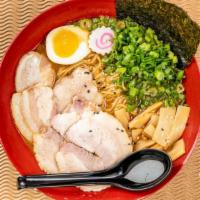 Ichiraku · Naruto's favorite romen noodle, serve with pork loin, scallions, menma, ajitsuke tamago, fis...
