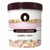 Talenti Gelato Layers Confetti Cookie (1 Pint) · Vanilla gelato​, a layer of vanilla cookie pieces, followed by​ pink frosting​, another laye...