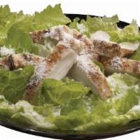 Full Tray Chicken Caesar Salad - Catering · Fresh greens & grilled chicken tossed with Pecorino Romano cheese. Serves 12-16.