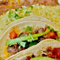 Taco, Two Enchiladas, And Rice · 