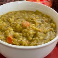 Split Pea Soup · Split peas, carrots, herbs & spices.