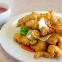 Sweet Sour Chicken · Tender chicken deep fried in batter with our special sauce.