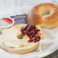 Bagels · Bagels with cream cheese and jelly.