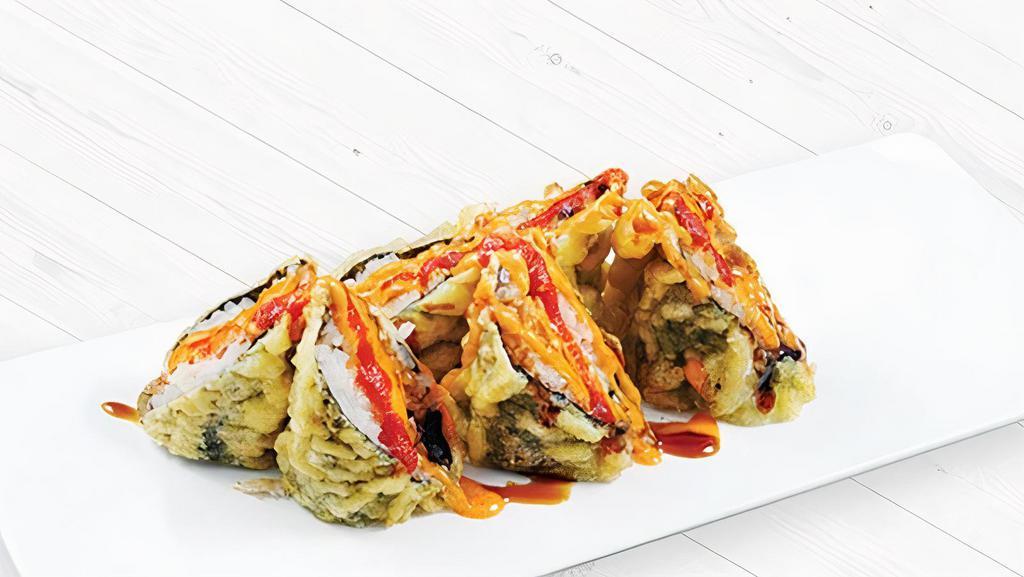 Volcano Roll · Favorite. Tuna and crab deep fried with spicy mayo and eel sauce.
