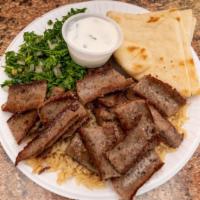 Gyros · Specially seasoned beef and lamb char-broiled.