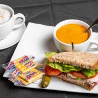 Half Soup & Sandwich · Choose half of any sandwich and a cup of soup.