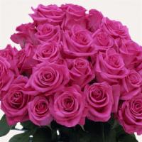 12 Small- Hot Pink Rose Bouquet  · Send a bouquet of Hot pink roses to light up someone's day! These fresh roses are a beautifu...
