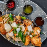 Zayka Mixed Grill · Zayka specialties, gluten-free. Tandoori chicken, chicken tikka, malai kebab and tandoori sh...