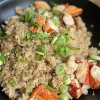 Shrimp Fried Rice · Shallot, egg, soy and black vinegar, scallion, garlic
