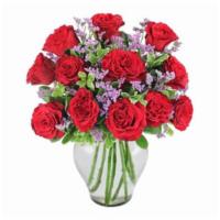 Always And Forever Garden Roses Bouquet · Take the traditional bouquet of roses to the next level with this arrangement! Succulent red...