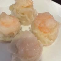 Shumai · steamed shrimp dumplings.