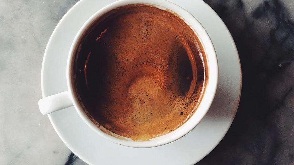 Americano · Americano is an espresso with hot water.