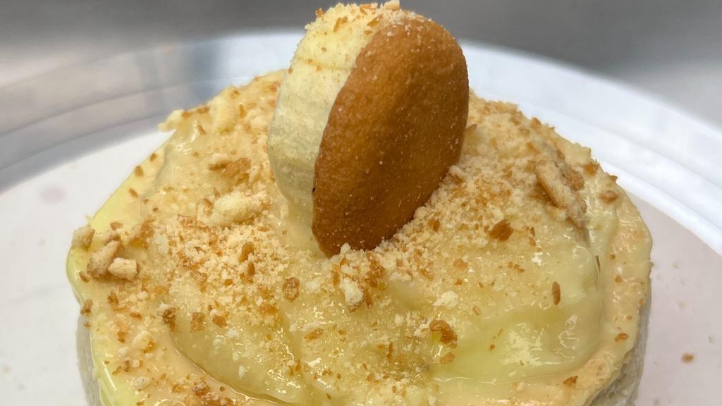 Banana Pudding  · A smooth filling bursting with bananas and topped with vanilla wafer crumbles, bananas, and vanilla wafers. This is a banana lovers dream.