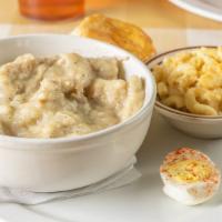 Chicken And Dumplings · Our homemade recipe served with your choice of side.