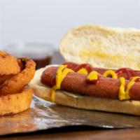 John'S Dog · Topped with mustard, ketchup, and sweet relish.