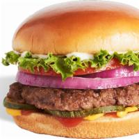 Classic Burger Combo · Lettuce, tomato, red onion, pickles, mustard, ketchup, mayo. Combos include an order of regu...