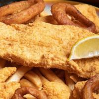 Combo Platter · Louisiana gulf shrimp & gulf fish.