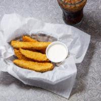 Fried Pickle Spears · Breaded and served with ranch dressing.