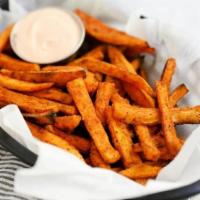Sweet Potatoes Fries · HOUSE SWEET POTATOES FRIES SERVED WITH KETCHUP.