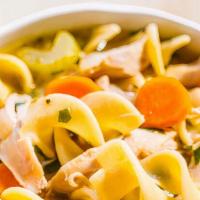 Chicken Noodle Soup · Ingredients: Chicken Broth, Cooked white chicken meat, Carrots Egg noodles (semolina wheat, ...