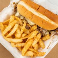 Philly Cheese Steak With Fries · 