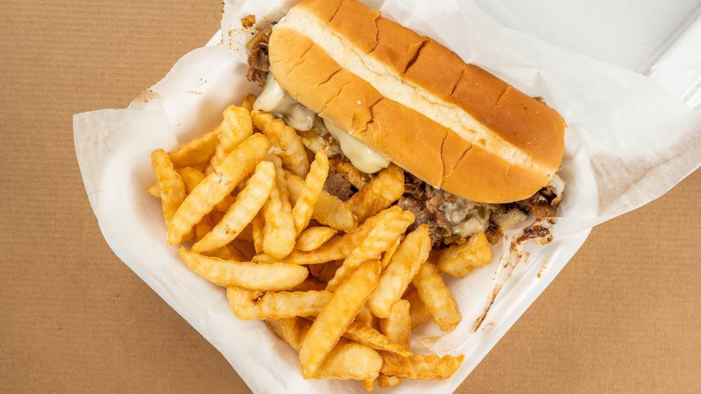 Philly Cheese Steak With Fries · 
