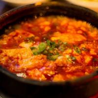 Soon Doo Boo · Soft tofu soup choice of: combination/beef/seafood/vegetable
(Rice is included)