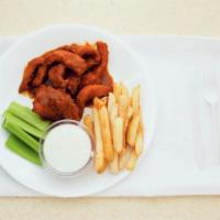 Boneless Wings · Served with celery sticks and ranch.