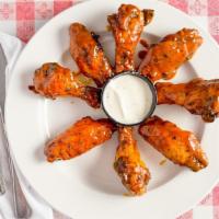 Homemade Saucy Chicken Wings · Sprinkled with Our Special Seasonings and Baked to Perfection. Tossed with Your Choice of Sa...