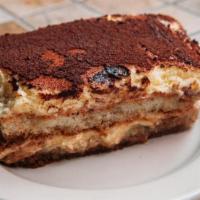 Italian Pie Tiramisu · Clouds of Light Mascarpone Cream on Pillows of Coffee, Rum-Soaked Lady Fingers and Finished ...