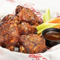 Smoky Thigh Wings · PERFECT FOR WING LOVERS!  . Large and  meaty chicken thigh 