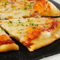Cheese Pizza · Marinara and mozzarella. (serves 2).