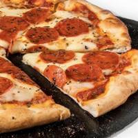Pepperoni Pizza · Marinara, mozzarella and pepperoni.