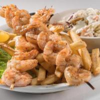 Shrimp Platter  · Grilled, Fried or a combination of both types of shrimp.  Served with coleslaw, choice of si...