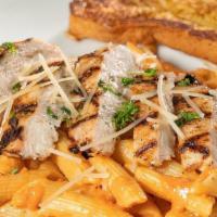 Grilled Chicken Pasta (Full Portion) · Grilled chicken tossed with penne pasta in a choice of sauce: (where available) Garlic Cream...
