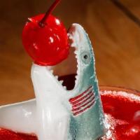 Shark Attack · Go deep sea fishing!  A collectible shark filled with bright red grenadine syrup, and sparkl...
