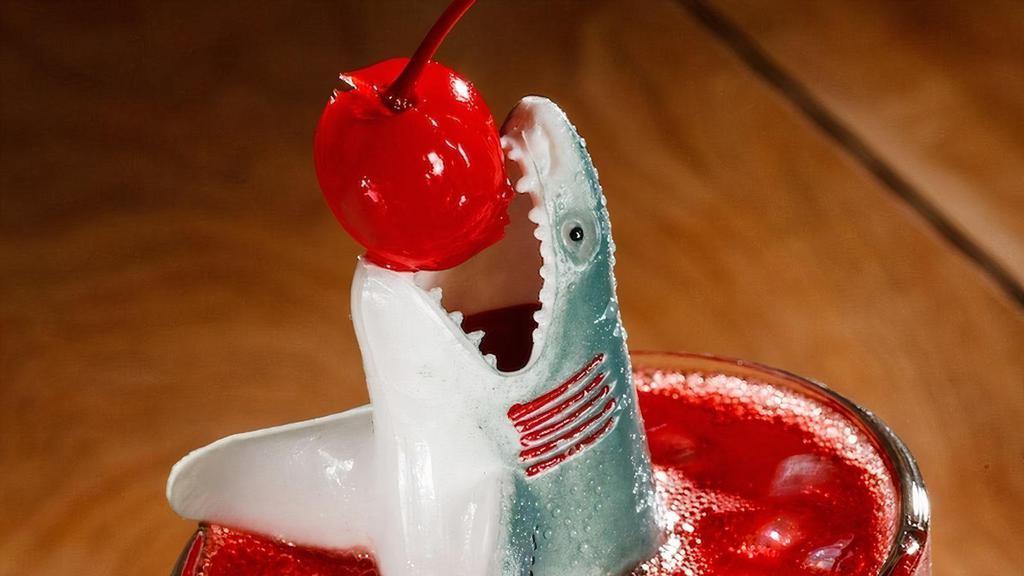 Shark Attack · Go deep sea fishing!  A collectible shark filled with bright red grenadine syrup, and sparkling clear Sprite ® Interaction required.
